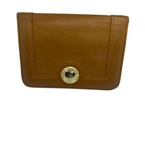 Authentic Mono Comme Ca Luxury Brand Brown Leather Card Case